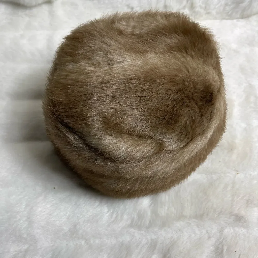 NWT Charta light brown faux fur hat one size